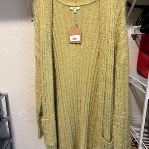 Kori Olive Green Sweater Cardigan